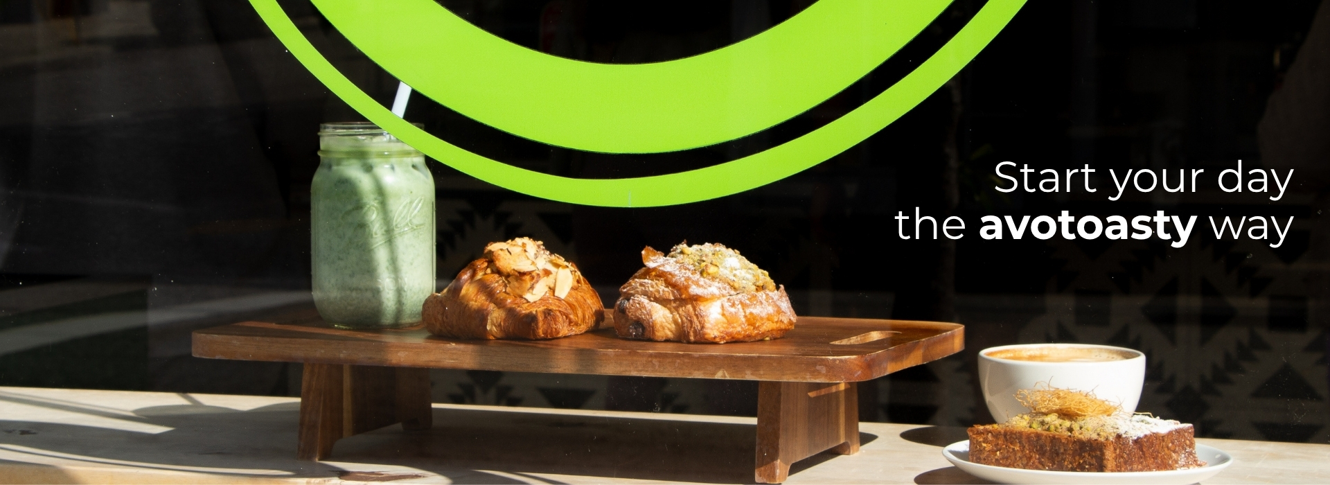 Pastries by window